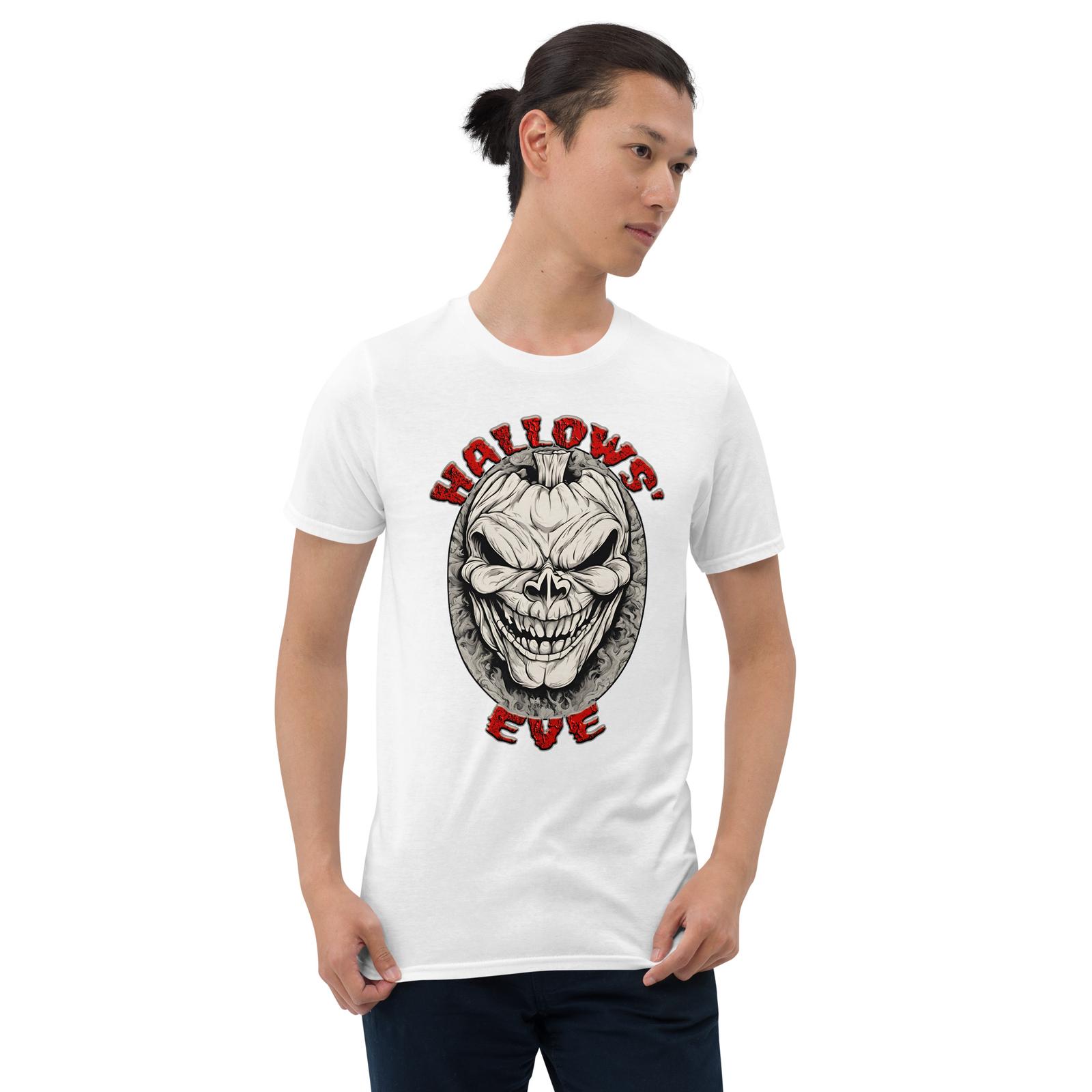 Grinning Skull Pumpkin Hallows Eve Halloween Short-Sleeve T-Shirt S