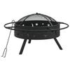 VidaXL Foyer avec tisonnier 70 cm XXL acier 360064