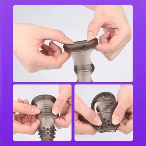 Adult Reusable Penis Ring Delayed Ejaculation G Spot Vibrator-free Sex Toy Men's Chastity Belt Penis Anal Plug Sex Shop