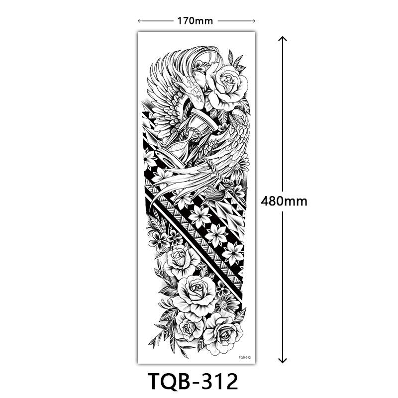 Full Arm Tattoo Sticker, Full Arm Big Picture Tattoo Sticker, Flower Arm Tattoo Sticker Tattoo