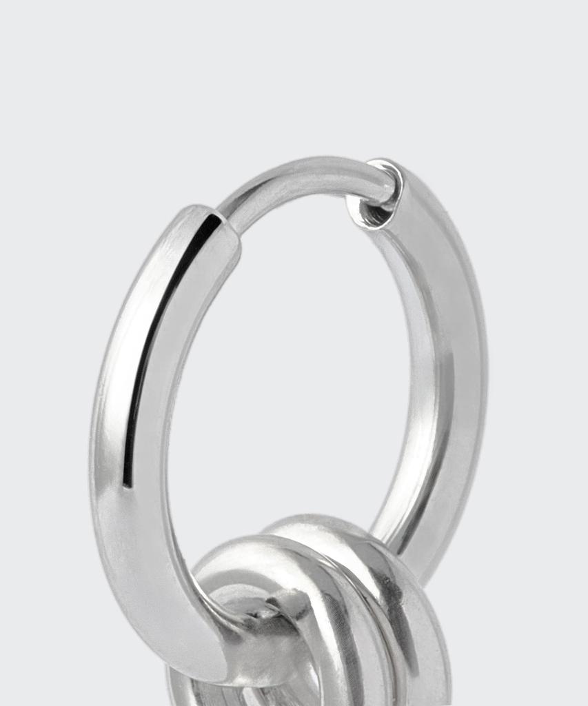 Musinsa Standard Woman Women'S Charm Hoop Earrings [Silver]