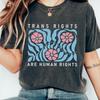 Retro Comfort T-shirt, Protect Trans Folks Shirt, Colorful Matisse Sweatshirt, Inspired Floral Transgender Gift, Gender Queer Pride Tee