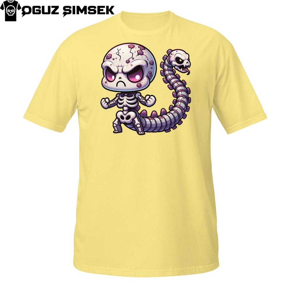 

Mutant Spine Skeleton T-Shirt | Two-Skull Undead Monster | Creepy Chibi Tee 3XL