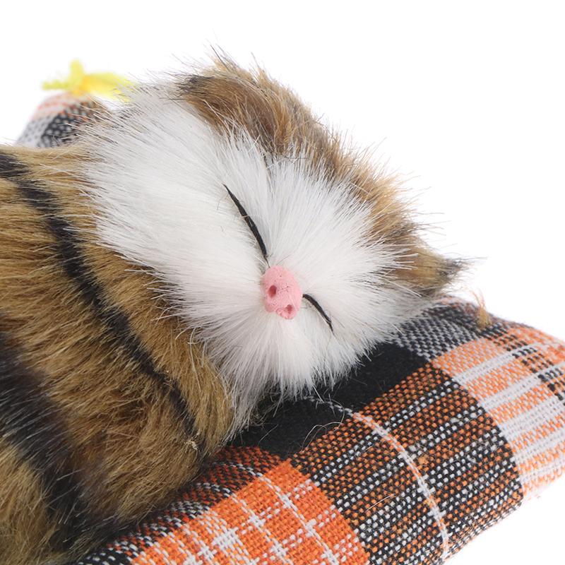 Car Ornaments Simulation Sleeping Cats Decor Plush Doll Auto Accessories