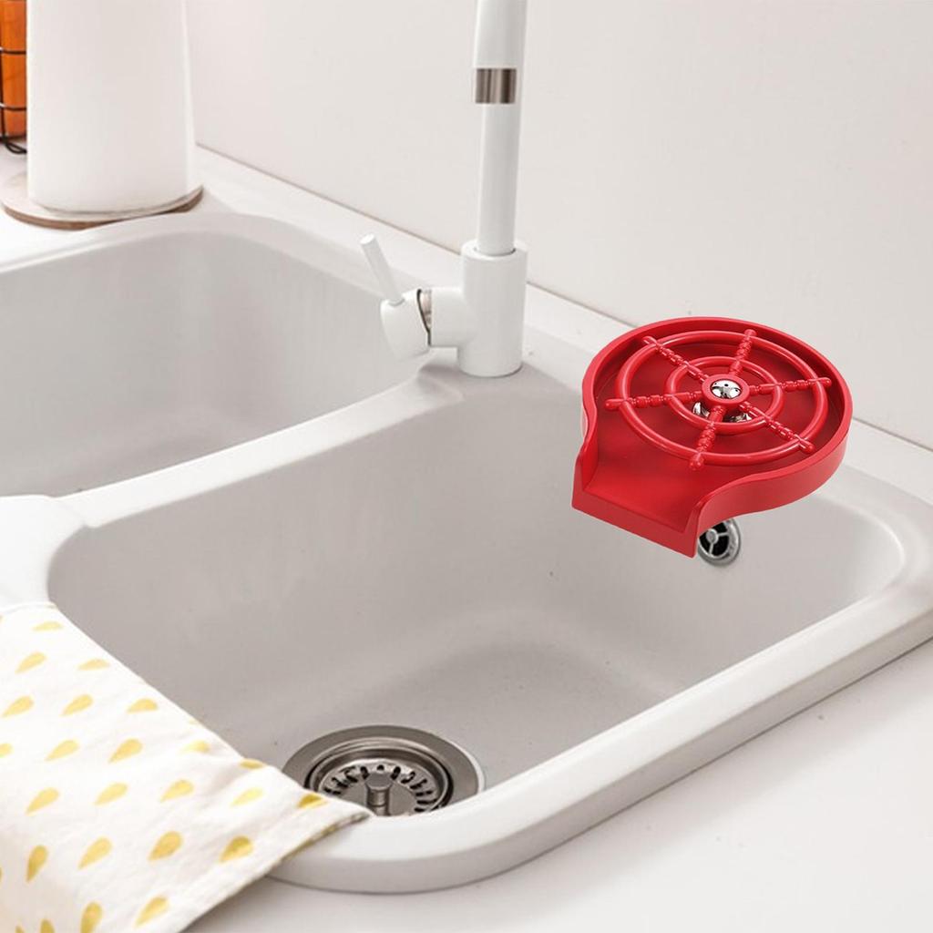 Crystal Clear Glass Cup Rinser for Home and Bar