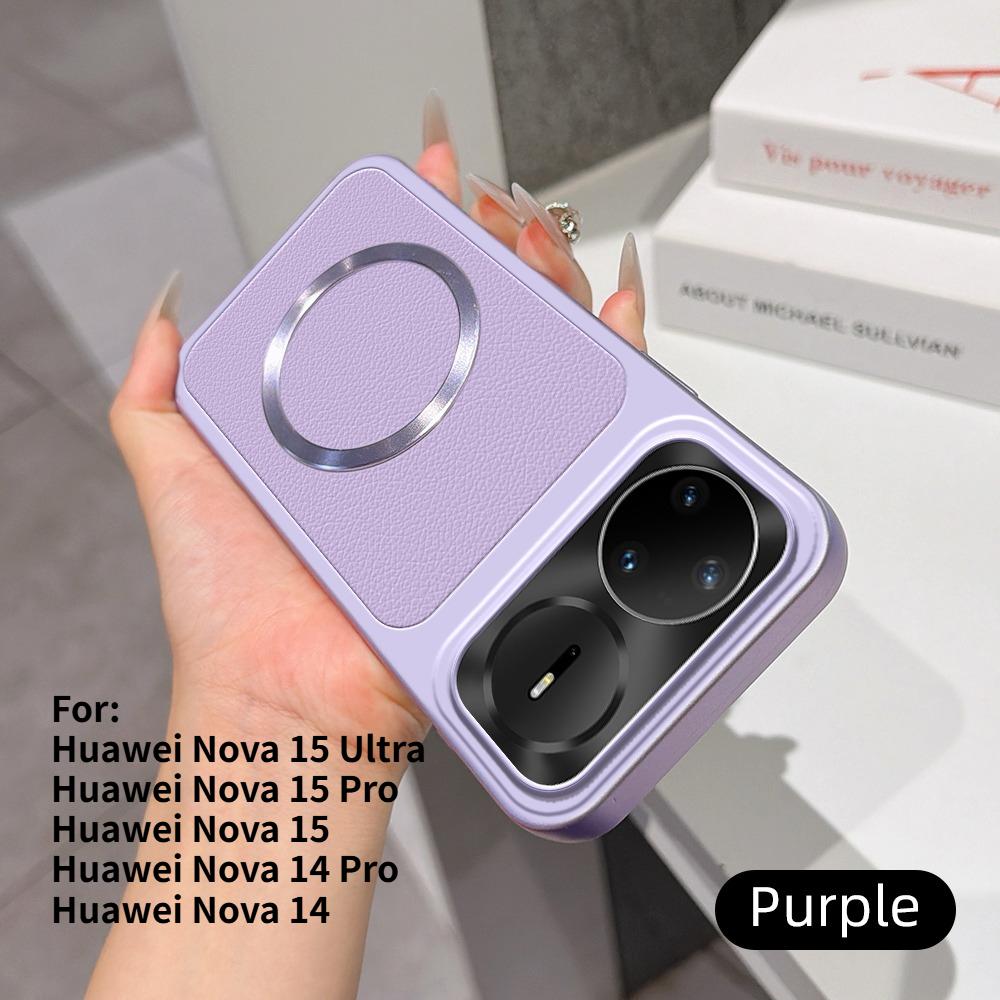 For Huawei Nova 15 14 Pro Ultra Case New Lychee Pattern CD Magnetic Ring Ultra-Thin Cover For Huawei Nova15 Pro Shockproof Funda