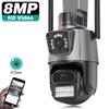 4K 8MP Dual Lens Dual Screen IP Camera WIFI Waterproof Color IR Night Vision Auto Tracking WIFI Surveillance Cameras V380pro App