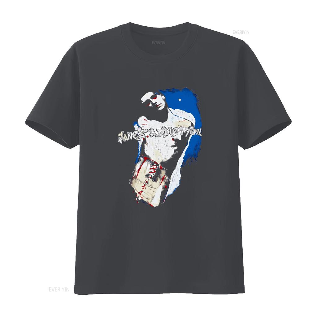 Janes Addiction Perry Farrell Alternative Rock Music Band T Shirt BNM JNS 1001 with Long or s and Unique Print vintage Washed