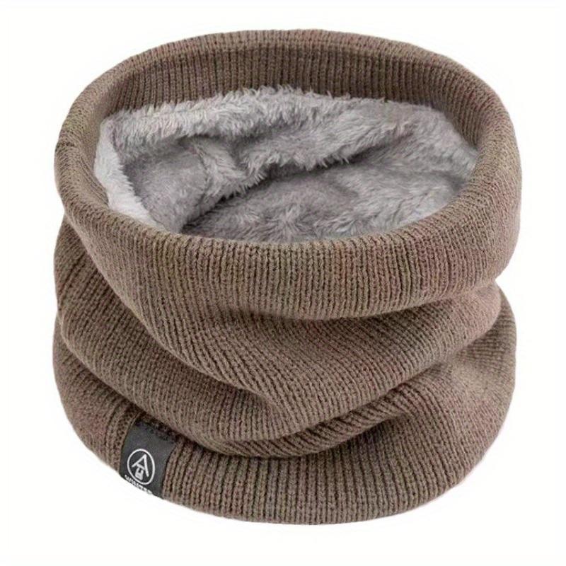 

Unisex Knitted Scarf, Elastic Neck Gaiter Headband, Warm Face Mask, Thickened Velvet, Dual-Use for Outdoor Activities