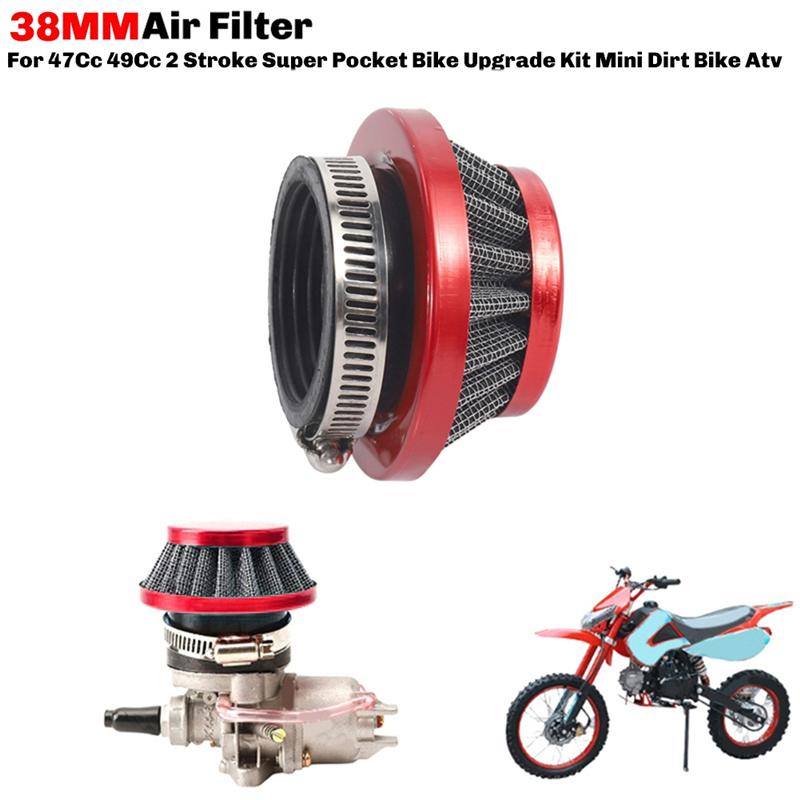 Air Filter For Motorized Bicycle Push Mini Moto Pocket Bike ATV Quad Motorcycle 38MM Universal