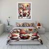 Christmas Gnomes In Snowy Scene Bedding Duvet Cover Set  (1*Duvet Cover 2*Pillowcases, Without Duvet Insert)
