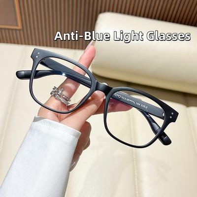 Large Frame Anti Blue Light Glasses Ultra Light TR90 Women Fashion Optical Glasses Computer Goggles
