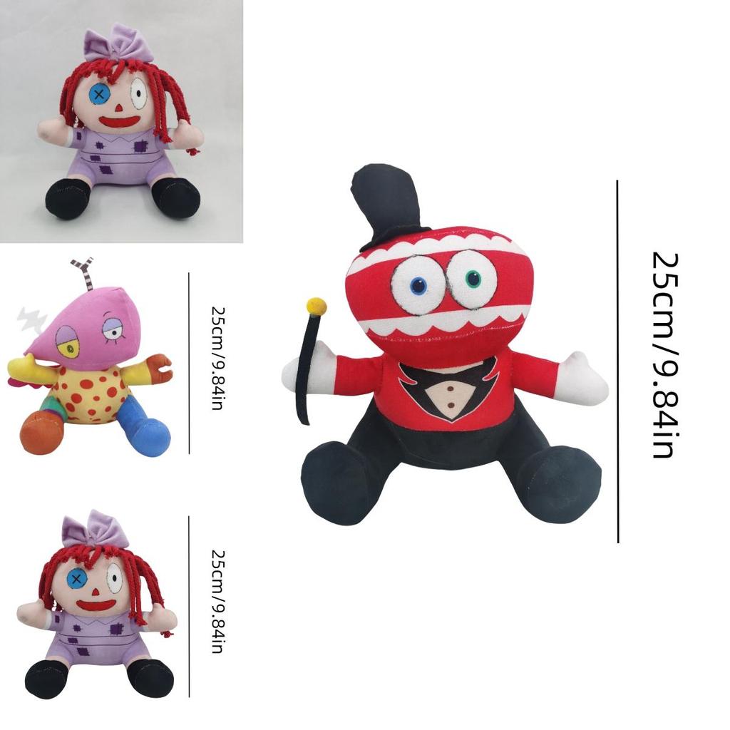 Der erstaunliche digitale Zirkus Plüsch Magische Zahl Zirkus Kaninchen Clown Puppe Lila Blase 15cm