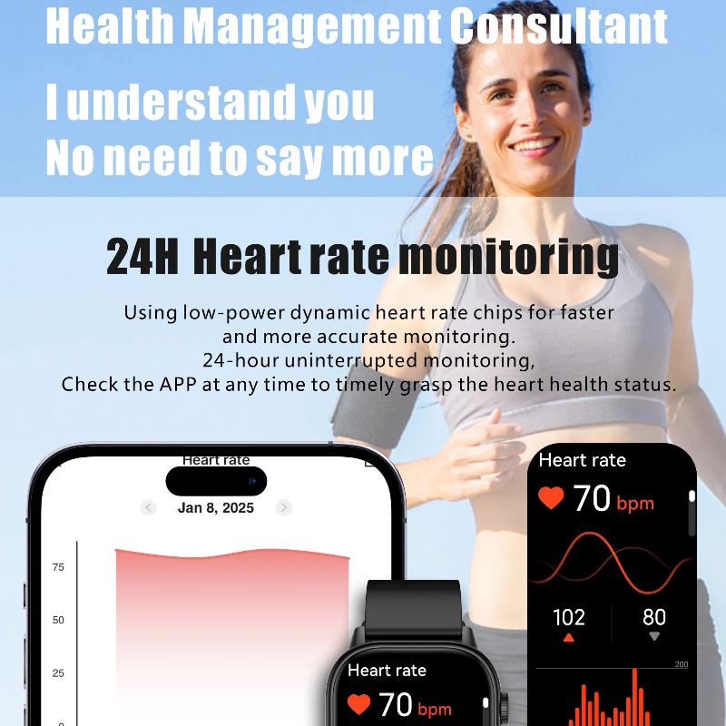 2025 Neuer Sport-GPS-Tracker AMOLED Smartwatch Herren Kompass Militär Outdoor-Sport Bluetooth Anruf Uhr 2,01 Zoll HD-Bildschirm für Huawei