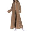 Muslim Women Islamic Embroidered Cardigan Long Coat Middle Long Robe