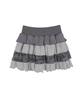 HIGH SCHOOL DISCO Tiered Layered Mini Skirt_Gray