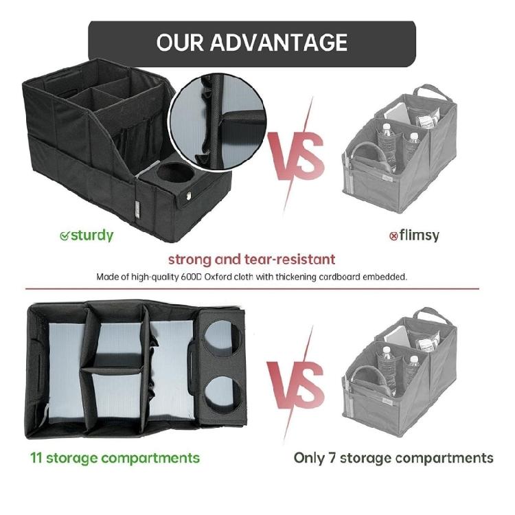 Multiunctional Automotive Organizers With 4 Storage Compartments Double Cup Holders For Car Interior Organization System