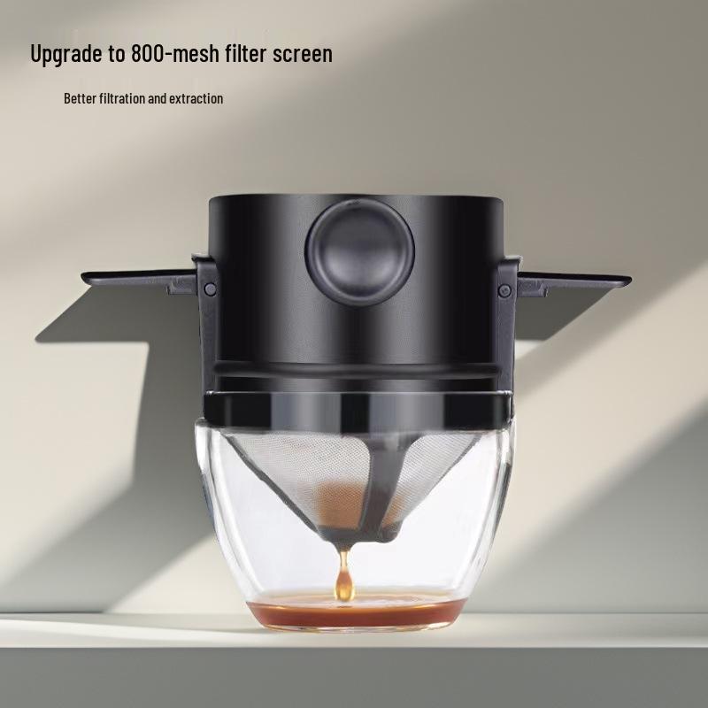 Double-Layer Foldable Pour-Over Coffee Filter Cup - Travel Essential