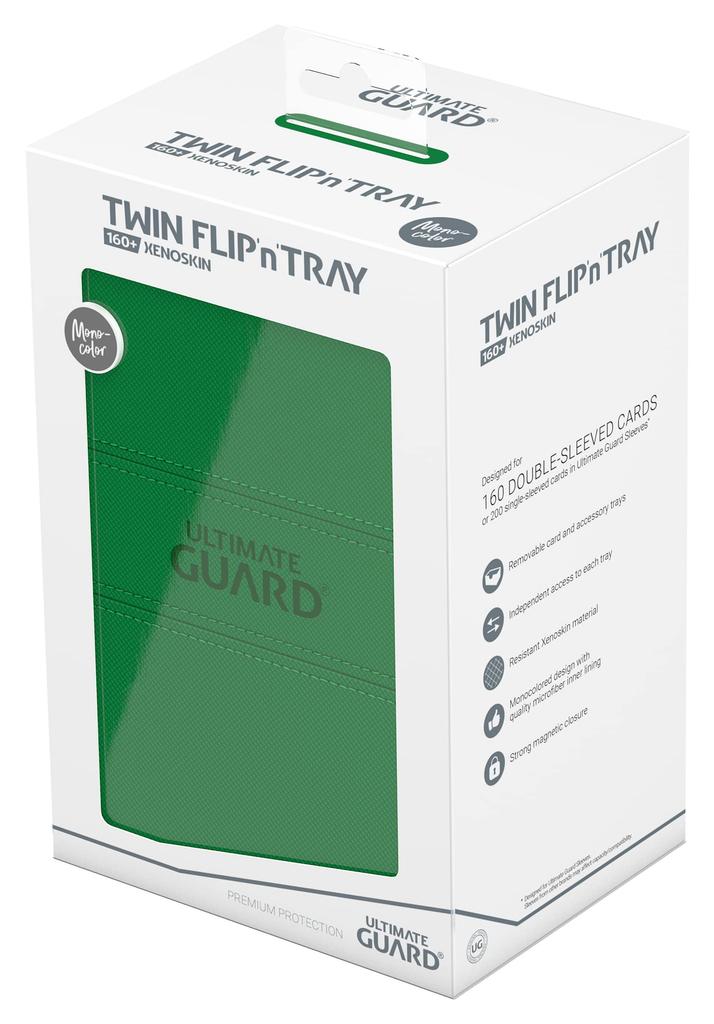 Ultimate Guard Twin Flip Tray Deck Case 160+ Xeno Skin Monochrome (Green)