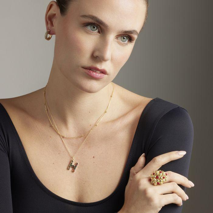 Luxenter 18-carat Yellow Gold Finish Necklace - Liydat
