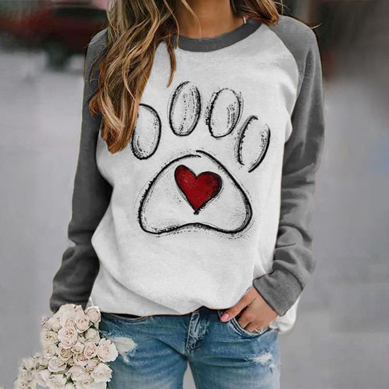 

Свитшот с рукавами реглан, рукавами с 3D-принтом для женщин, новинка осени 2025, топ средней длины S