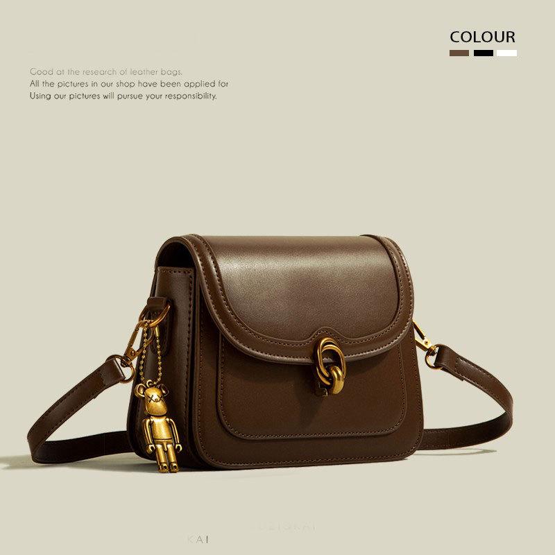 

Retro Textured Small Square Crossbody Bag коричневый