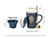 Ceramic Coffee & Tea Set with Lid, Spoon, Infuser, and Strainer - Gift Box Included