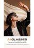 M02 Ultra Smart Glasses with HD 800W Pixel Camera and AI Translation, with Charging Case In Black