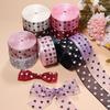 Heart Print Heart Ribbon Sheer Organza Craft Ribbon Gift Embellish Organza Tape  Garment Trim