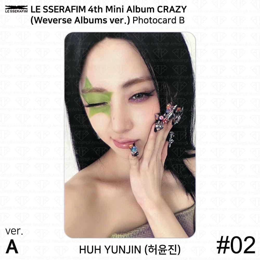 LE SSERAFIM 4to Mini Álbum CRAZY Weverse Álbumes Ver Foto Oficial QR KPOP