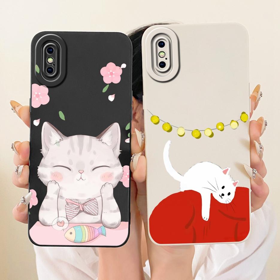 For Apple iPhone X XR XS Max Case Cute Cat Duck Cartoon Cover Soft TPU Phone Case For iPhone XS Max iPhoneX iPhoneXR Fundas Bags