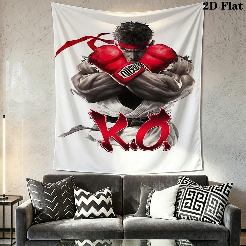 Street Fighter IV Wall Hanging Printed Fabric Blanket Decorative Tapestries for Bedroom Living Room Home Decor