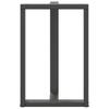 Vidaxl Nogi Do Stołu Barowego, 2 Szt., Antracyt, 60X35X(90-91)Cm, Stal