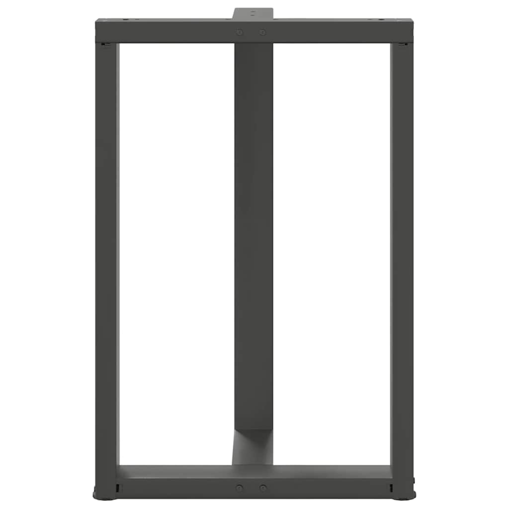 Vidaxl Nogi Do Stołu Barowego, 2 Szt., Antracyt, 60X35X(90-91)Cm, Stal