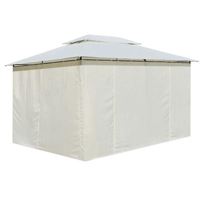 VidaXL Tonnelle avec Rideaux Tente de Réception de Terrasse Pavillon de Patio Chapiteau de Jardin Tente de Mariage Fête 43216