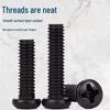 Black Plated Cross Pan Head Machine Screws for Electronics and Household Repair - Sizes M2 to M6