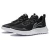 Li-Ning Reflective Non-Slip Wear-Resistant Breathable Low-Top Casual Running Shoes Women Sneakers Black White ARST090-1