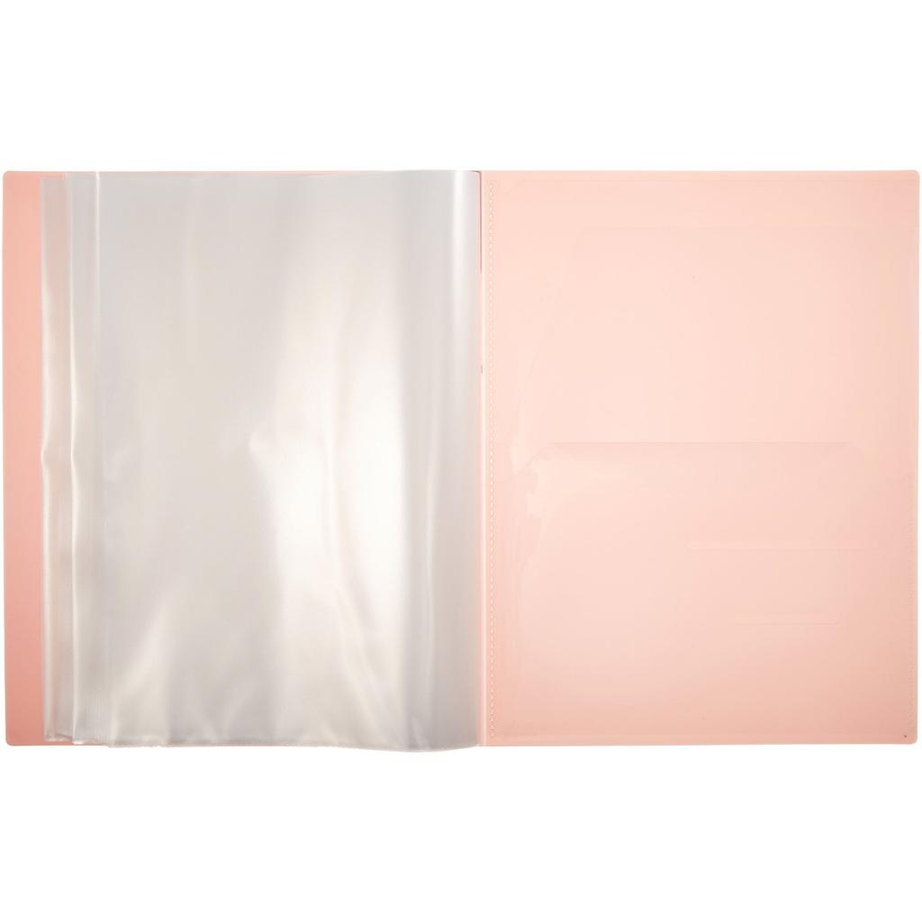 King Jim Clear File Folder, Clear, Favorites, 40-Pocket, A4 Portrait, Pink, FV166TW-P