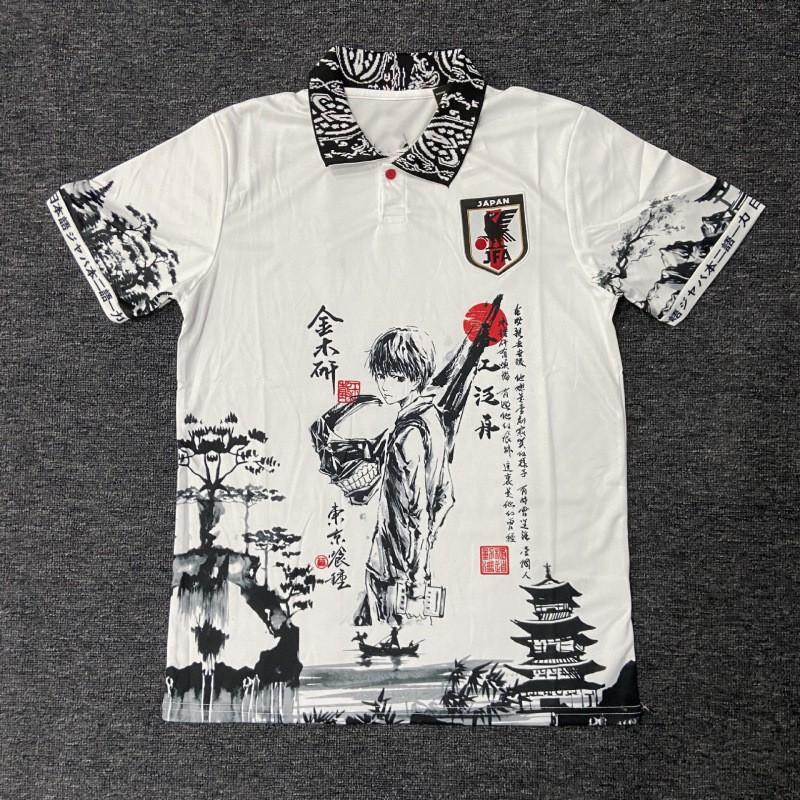 Kurzärmeliges Fußballtrikot inspiriert von der japanischen Nationalmannschaft Anime-Kollaboration Dragon Ball One Piece Naruto