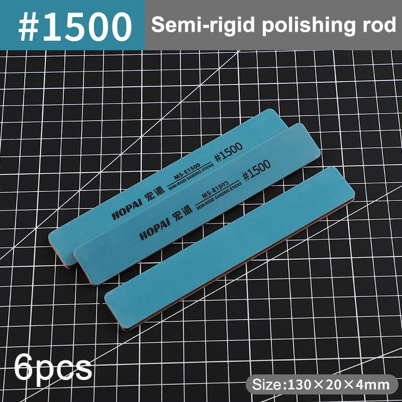 

6 шт. MS-E400-1500 Полужесткие шлифовальные палочки Пластиковая модель Полировальный стержень Для самостоятельной сборки Модельные инструменты для сборки 1500