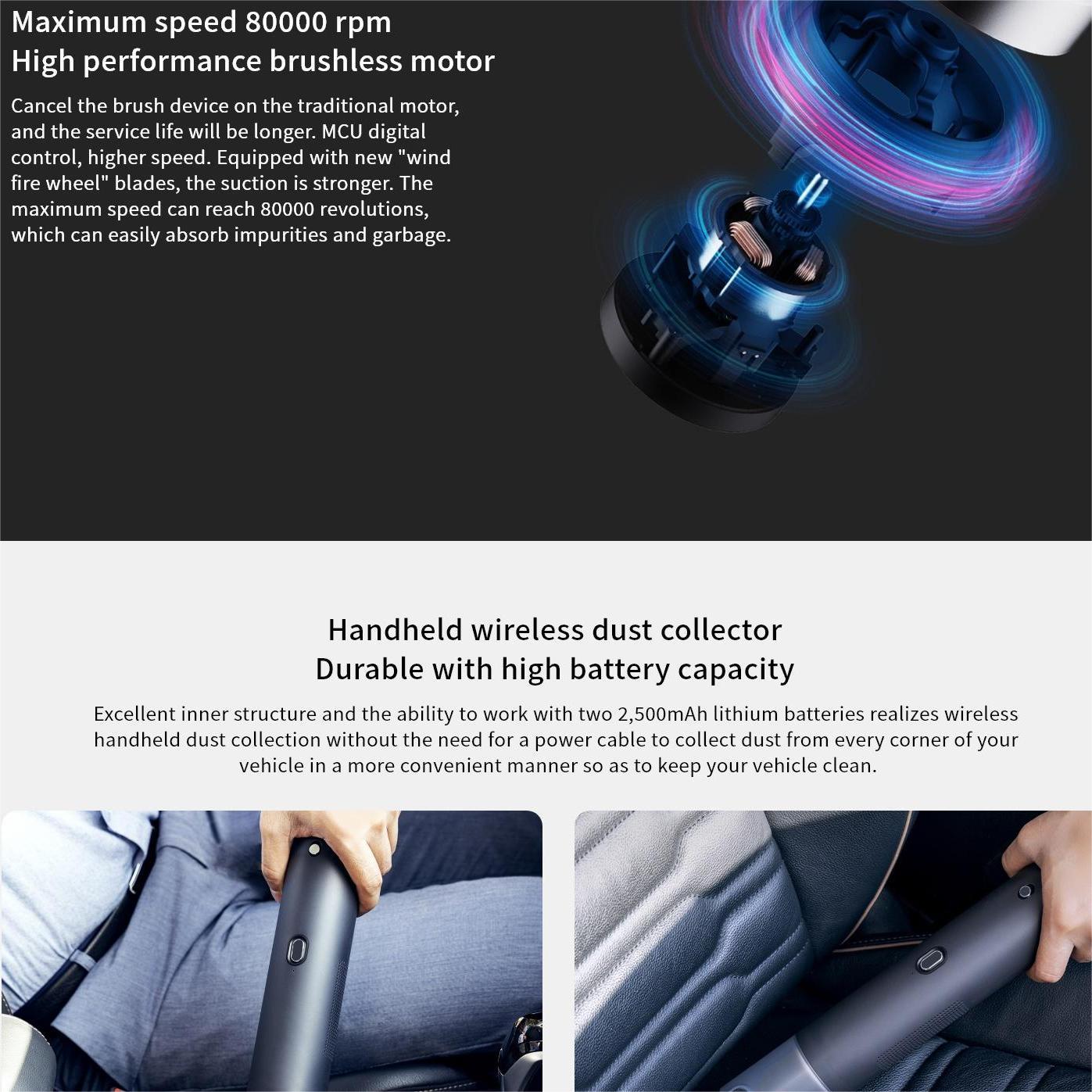 Беспроводной ручной пылесос Lydsto и воздушный насос 2 в 1 — фото 6