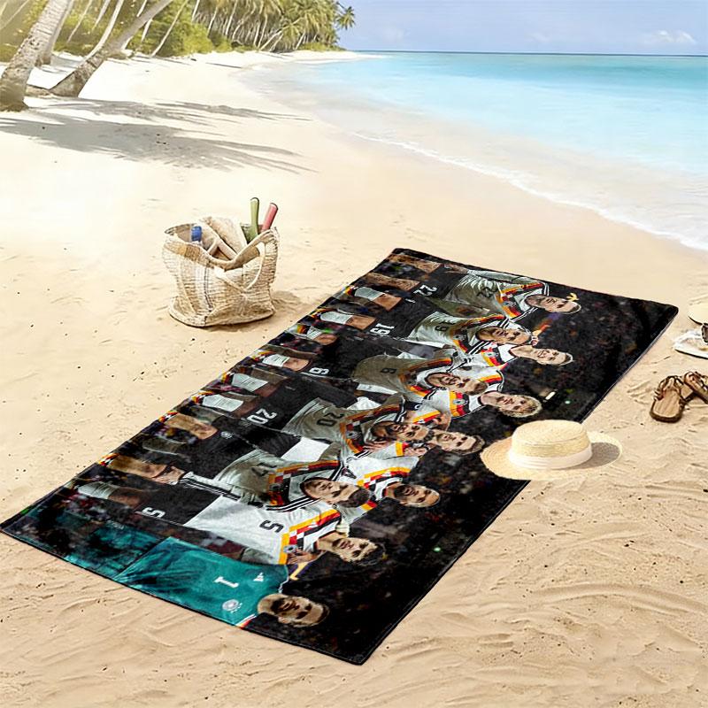 German Football Association Print Beach Towel, Large Soft Quick Dry Towel for Beach Camping Swimming