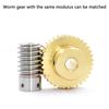 1 Set 1M Turbine Worm Gear with Worm Rod 1 Module 15 20 25 30 Teeth Brass Gear 45# Steel Worm Rod Drive Ratio 1:15/20/25/30