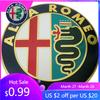 For Alfa Romeo 50pcs 74mm Alfa Romeo 3D Metal Sticker For Auto Hood Front Grille Rear Trunk Middle Emblem Badge Logo Car Styling