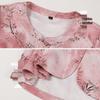New Chinese Style Floral Short Sleeve Top