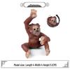 Wild Animal Ornaments: Solid Plastic Long-armed Ape & Orangutan Models - Educational Set