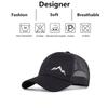 Breathable Mesh Baseball Cap Mountain Range Embroidery Hip Hop Hat Fashion Sunscreen Hat  Summer