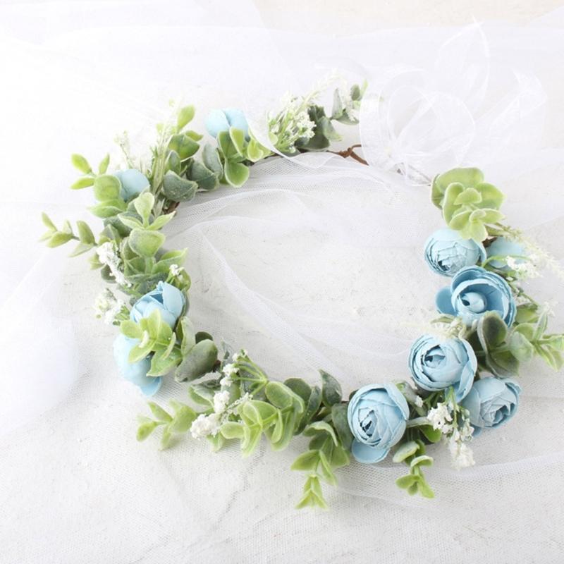 Couronne de Fleurs de Mariée Pour Mariage Bandeaux de Fleurs Mariée Bandeaux Floraux Femmes Guirlandes Florales Couronne Guirlande de Cheveux