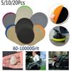 5/10/20Pcs Abrasive With Loop Wet or Dry  Sandpaper Pads Sanding Disc 60 - 10000 Grit  5'' 125mm