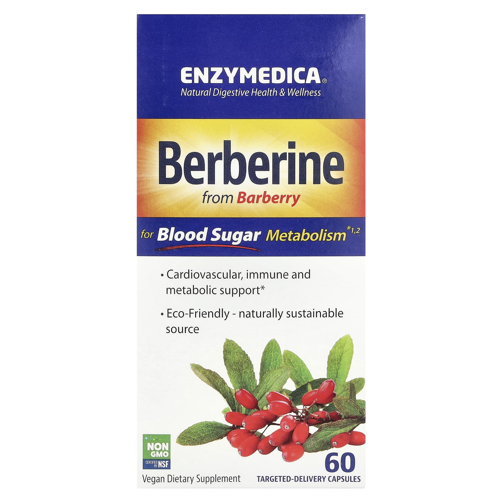 

Berberine, Targeted Delivery Capsules 60 Tablets